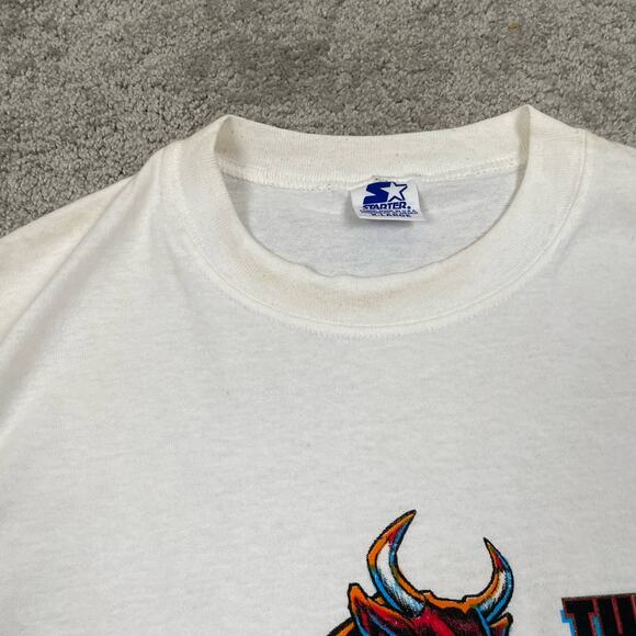 Vintage 1996 Starter Chicago Bulls The Best Ever Anywhere NBA Champs T Shirt XL - Picture 12 of 14